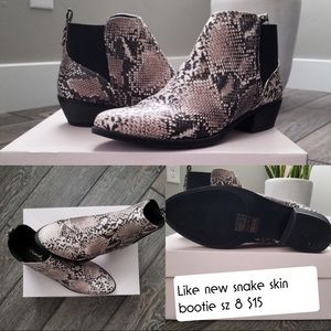 Snake ankle boot